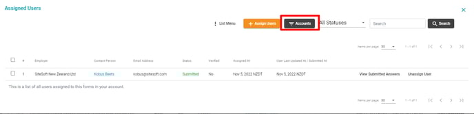 Accounts form assigned