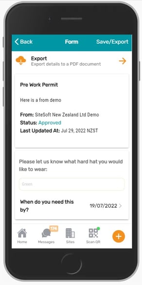 Approved Form Mobile