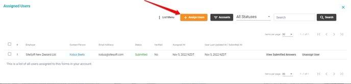Assign users form