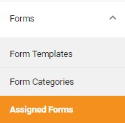 Assigned Forms side menu
