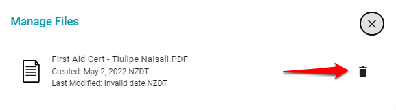 Bin icon documents