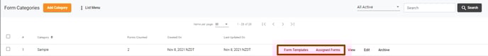 Category navigation options