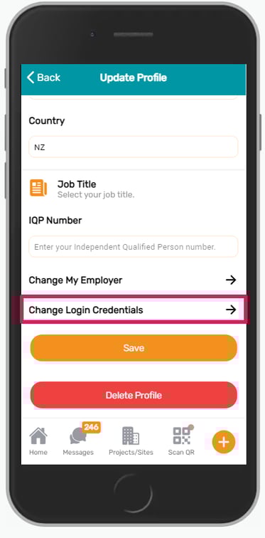 Change logi credentials