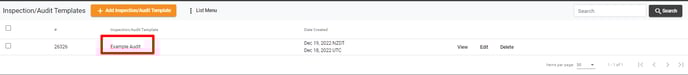 Example audit