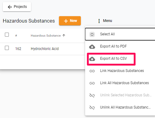 Export all to CSV