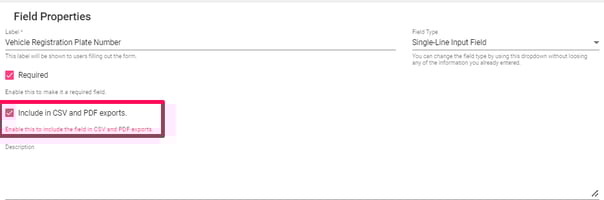 Include in csv reports