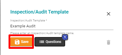 Inspection save Temaplte