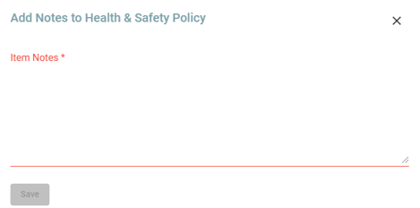 Add Notes to H&S Policy