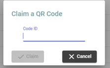 Claim a QR COde