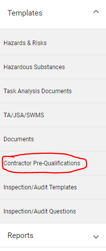 Contractor Pre Qualifications