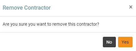 Contractors - delete contractor