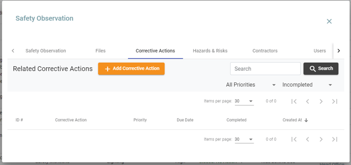 Corrective Actions