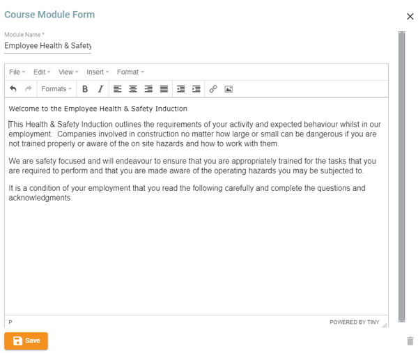 Course Module Form