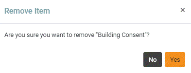 Documents - dialog box to remove