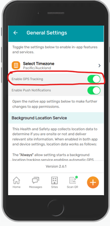 Enable GPS Tracking