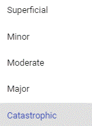 Hazards - initial consequence options