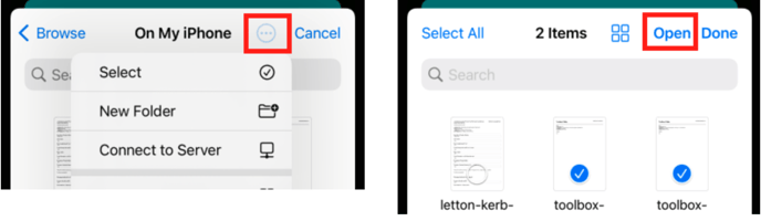 IOS multiple files