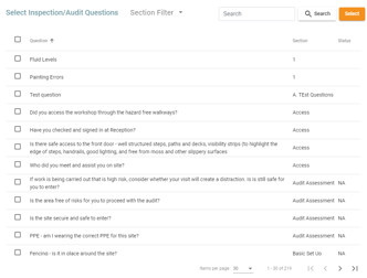 Inspection questions rpreexisting