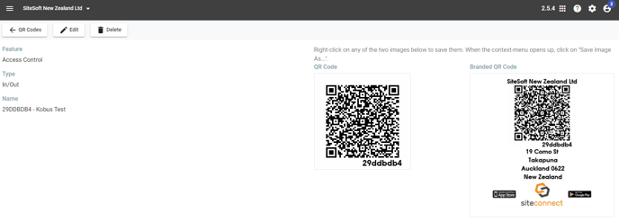 QR Code view