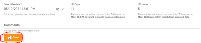 Save LTI Time Record