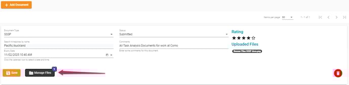 Manage files SSSP Docs