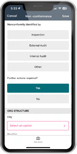 NON CONFORMANCE MOBILE-1