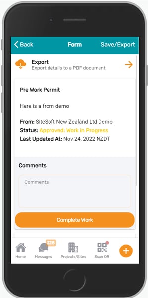 Permit in Progress approval