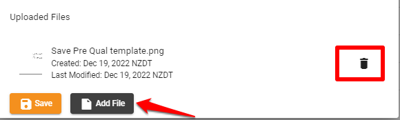 Pre qual add file