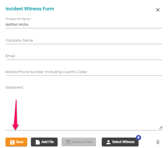 Save Incident witness
