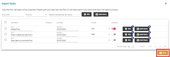 Save Tasks