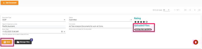 Save document