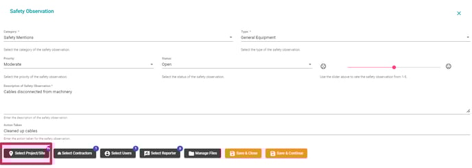Select projects safety olbs
