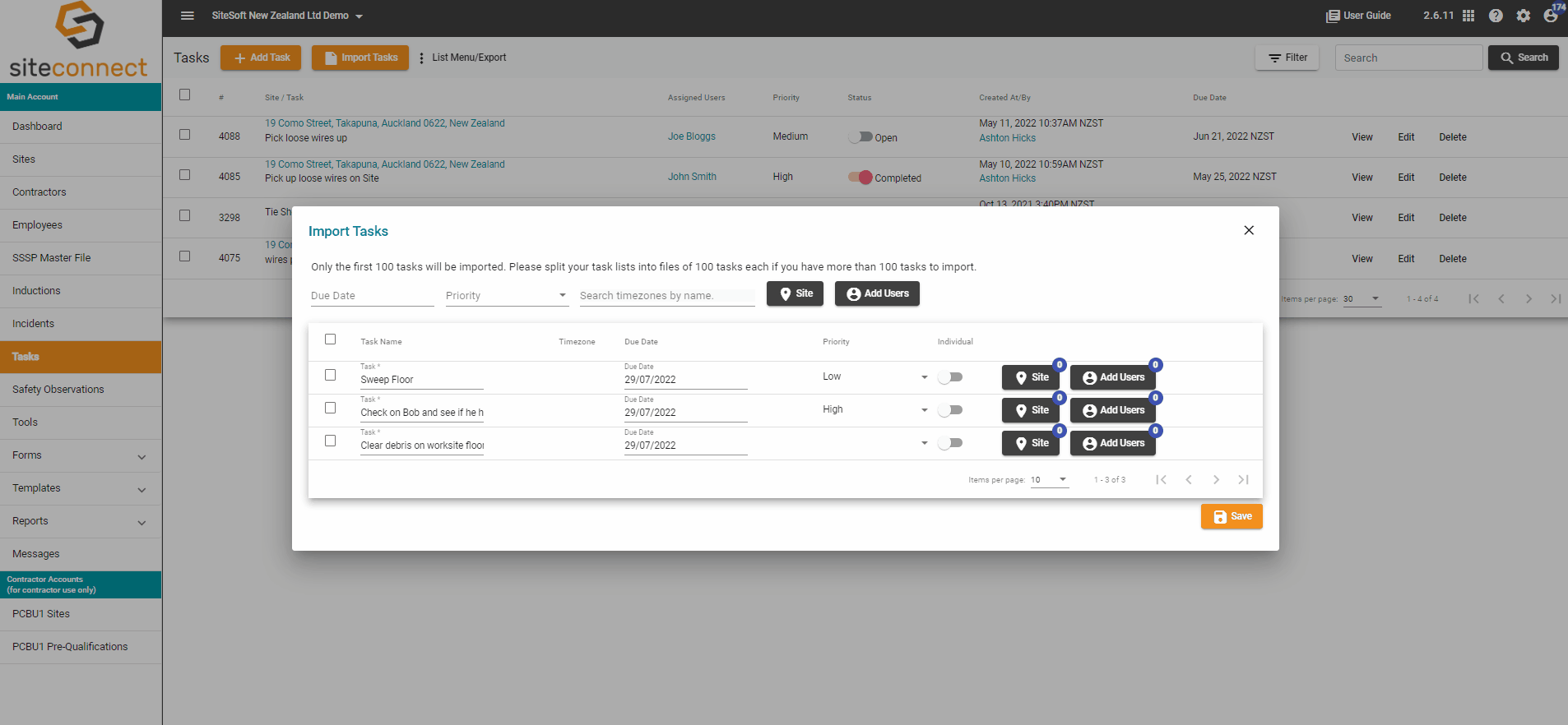 Selecting Sites