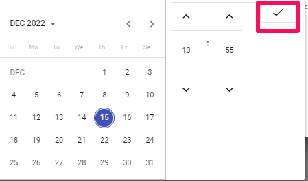 Selecting a date