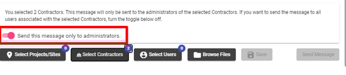 Send message to admins