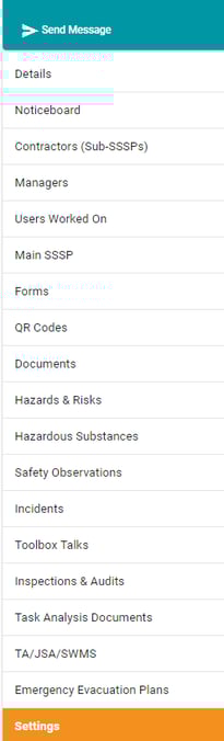 Settings editing project