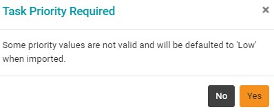 Task Priority required
