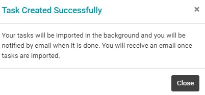 Task created successfully