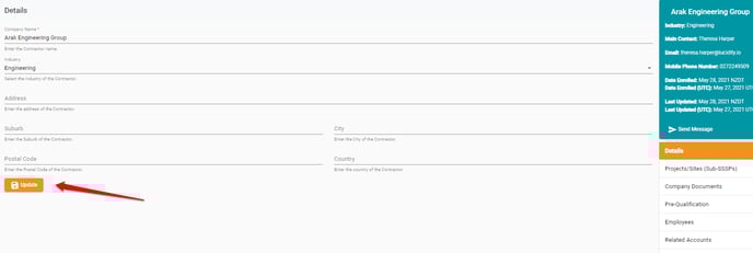 Update contractors