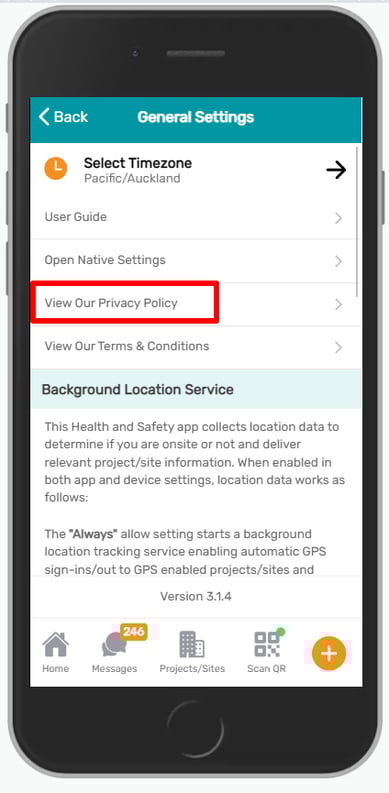 View Privacy policy