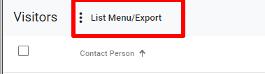 Visitors list menu export